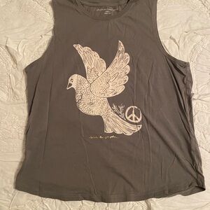 Spiritual Gangster Charcoal Peace Dove Tank